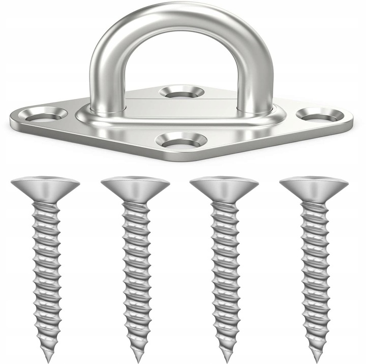 HAK MOCOWANIE SUFITOWE STALOWY UCHWYT DO MONTAŻU PASÓW TRX HUŚTAWKI WORKA