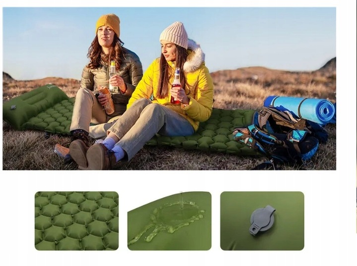 MATA KARIMATA 3D MATERAC SAMOPOMPUJĄCY POMPKA PODUSZKA + GRATIS 198x60x8cm