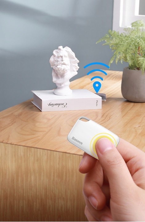 BASEUS MINI LOKALIZATOR BRELOK ZAWIESZKA BLUETOOTH Z SMYCZĄ ALARM DO KLUCZY