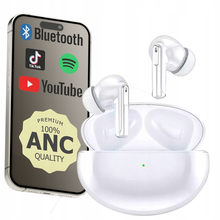 SŁUCHAWKI BEZPRZEWODOWE DOUSZNE ANC + ENC XY-70 DWA MIKROFONY WODOODPORNE