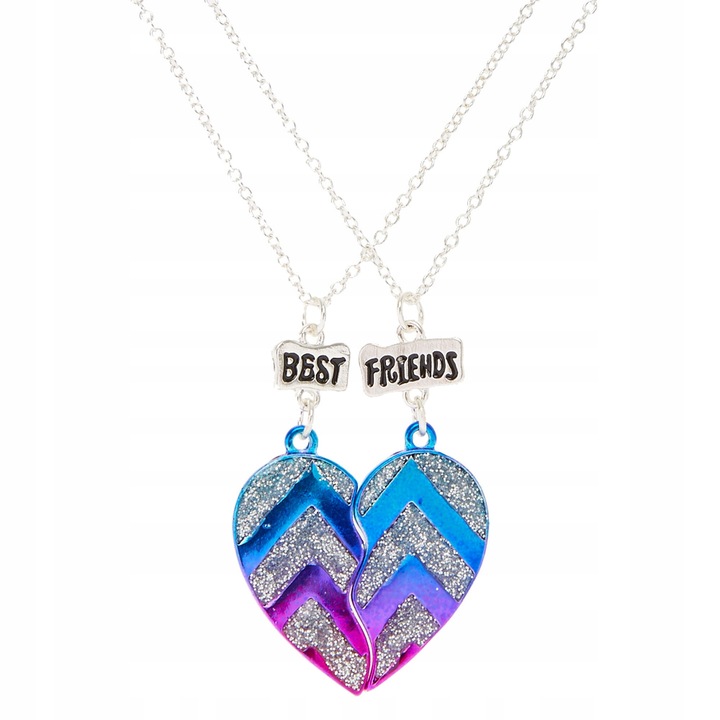 ŁAŃCUSZKI DLA PRZYJACIÓŁKI BFF SERCE SERCA FRIENDS