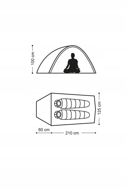 Namiot Naturehike Cloud Up 2 20D Updated NH17 T001 Forest Green