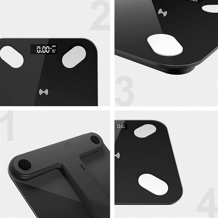 WAGA ŁAZIENKOWA ANALITYCZNA CZUJNIKI SMART+ ANDROID iOS / PRECYZYJNY POMIAR