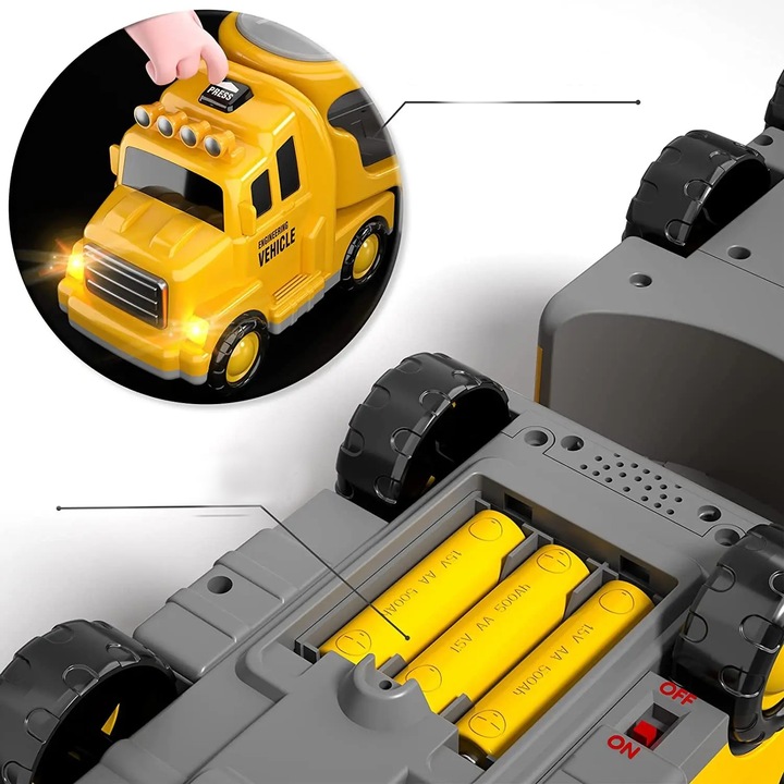SAMOCHODY BUDOWLANE DLA DZIECI ZESTAW AUT TIR KOPARKA BETONIARKA ZABAWKA