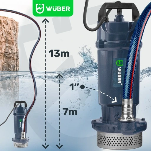 POMPA DO WODY BRUDNEJ CZYSTEJ SZAMBA ŚCIEKÓW Z SITKIEM ZANURZENIOWA 1"