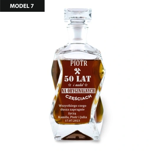 Prezent na Urodziny Karafka do Whisky z Grawerem - Niepowtarzalny Upominek