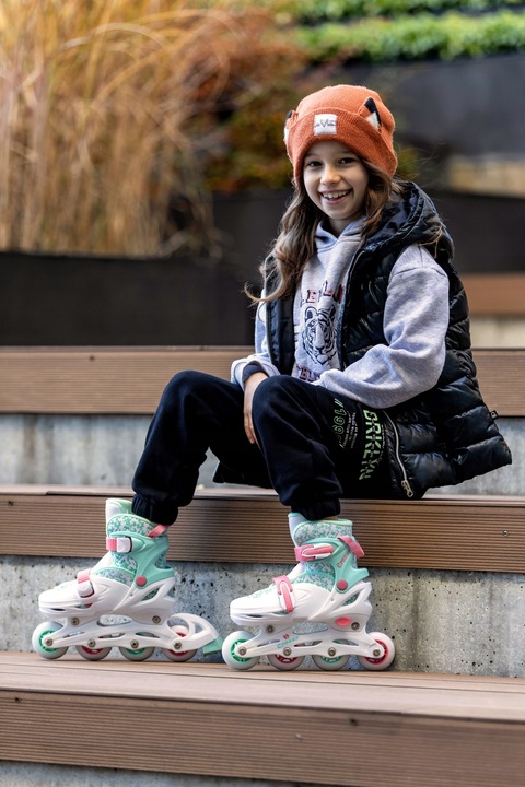 Rolki Łyżwy Wrotki Regulowane 4w1 Croxer Inez 26-29 LED