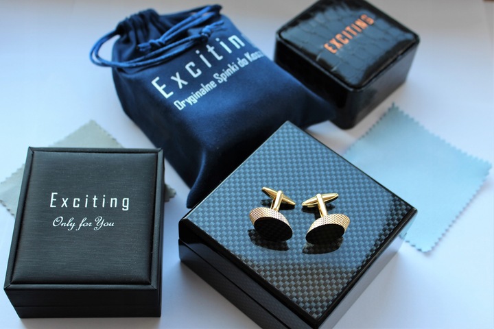 Spinki do mankietów EXC Ptak Bażant Przepiórka dla Myśliwego w Szkatułce