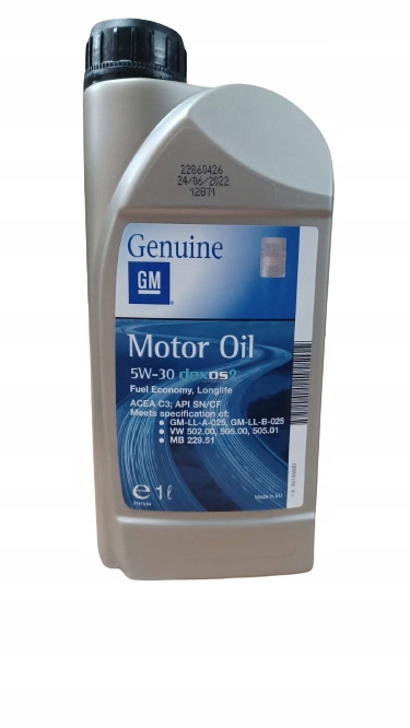GM GENERAL MOTORS OPEL DEXOS 2 5W30 1L