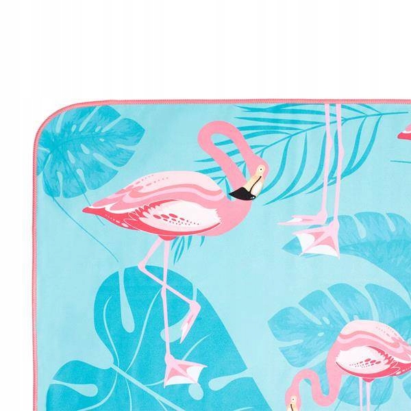 FLAMING RĘCZNIK Z MIKROFIBRY 160X80 cm NILS CAMP na plażę piknik urlop