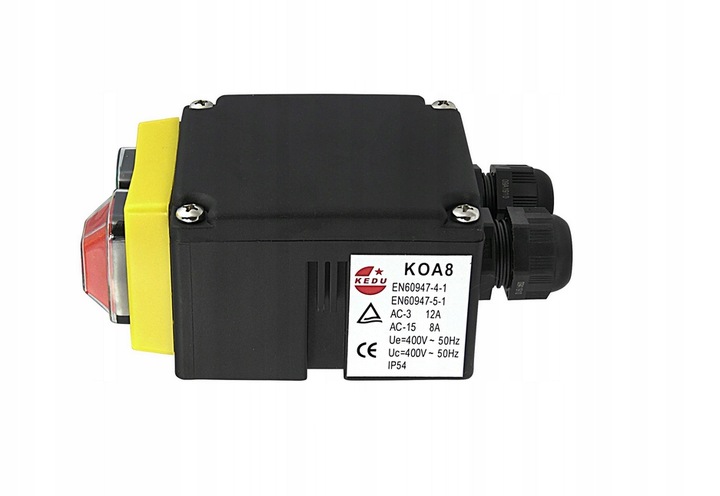 Włącznik wyłącznik KEDU KOA8 do silnika 3-fazowego przekaźnik JD4 400V