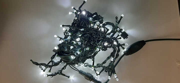 Sople 440 LED Girlanda Biała Zimna Flash Zewnętrzna IP44 31,7m gruby przewó