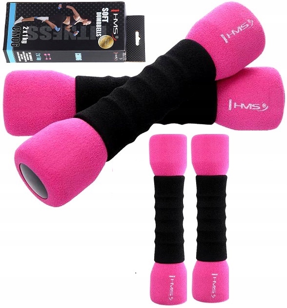 ZESTAW HANTLE CIĘŻARKI do ĆWICZEŃ STAŁE 2x1 KG HMS