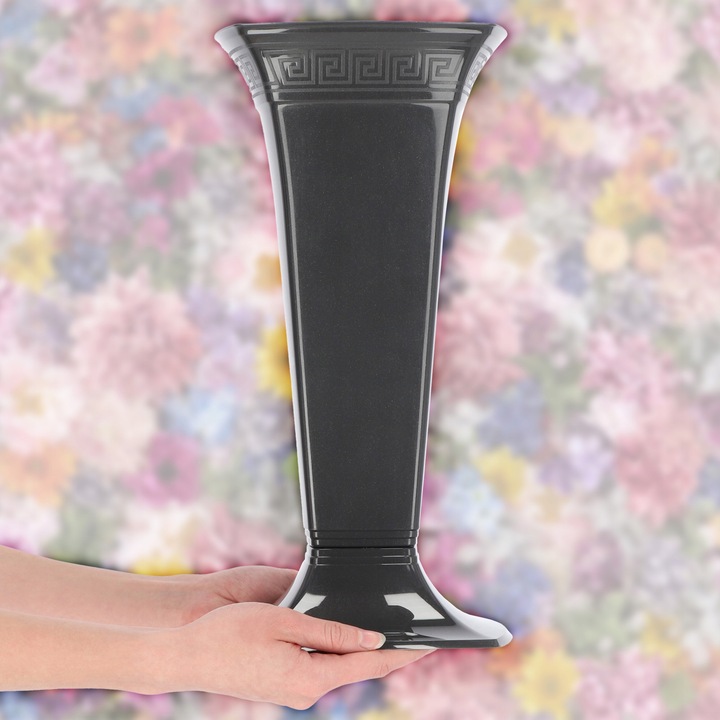 FLAKON WAZON NAGROBNY GRÓB NA CMENTARZ PLASTIKOWY NA KWIATY 39cm