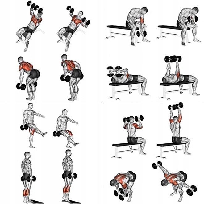 HANTLE BITUMICZNE 2x4KG HANTELKI HEXAGONALNE CIĘŻARKI DO ĆWICZEŃ FITNESS