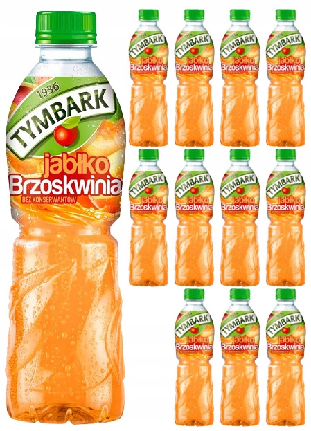 Tymbark 12 x 500ml Jabłko Brzoskwinia Napój