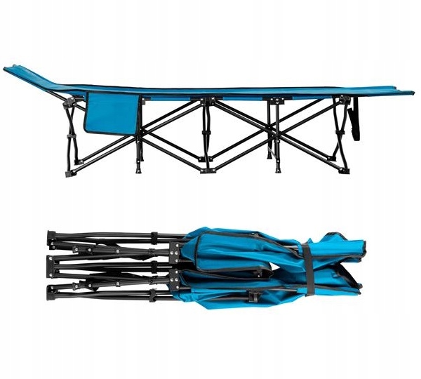 ŁÓŻKO turystyczne polowe NA KEMPING RYBY do ogrodu domu dla gości składane