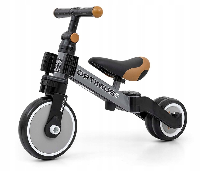 Milly Mally Rowerek 3w1 Optimus szary grey