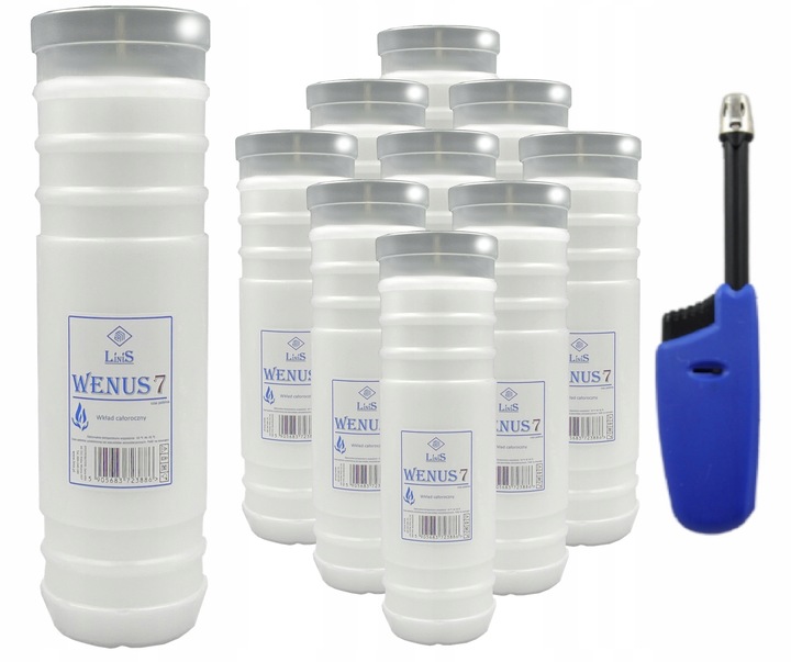 Rewelacyjne wkłady do zniczy Parafinowe Wenus7 +ZapalarkaGRATIS