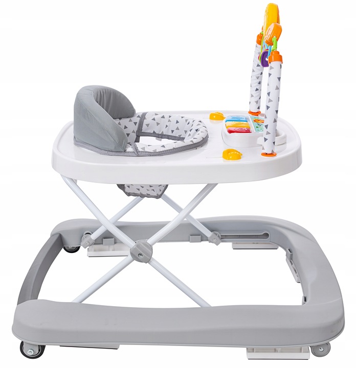 SimplyGo CHODZIK DLA DZIECKA INTERAKTYWNY PCHACZ CHODAK ZE STOLIKIEM SZARY