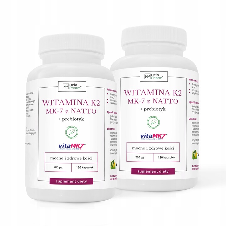 WITAMINA K2 vitaMK7 z NATTO 200µg KOŚCI 2x120