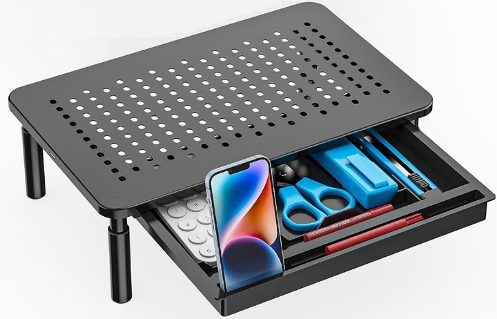 PODSTAWKA POD MONITOR DRUKARKE LAPTOPA Z SZUFLADĄ