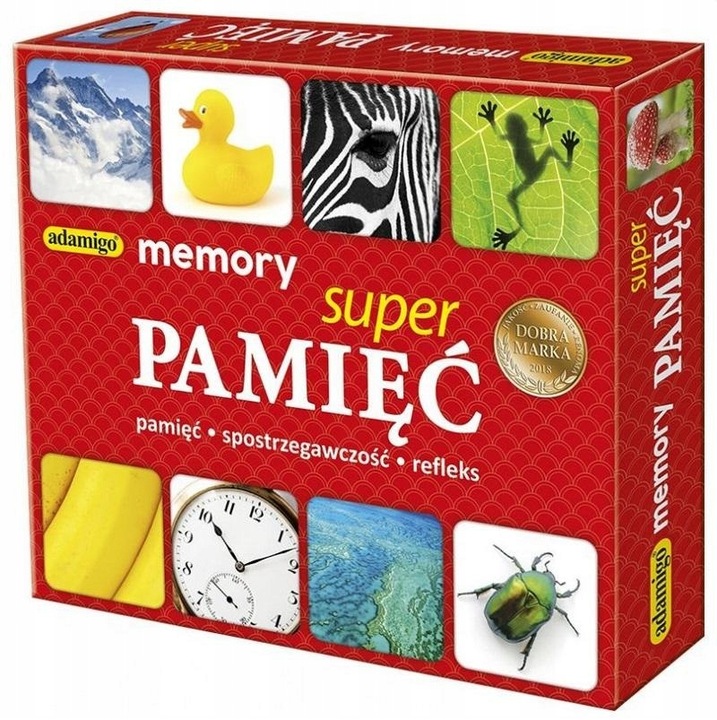 Gra Pamięciowa Memory Super Pamięć Dla Dzieci 5+ Adamigo