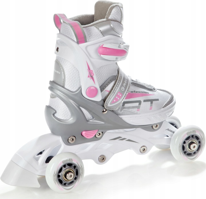 Rolki Wrotki Regulowane 3w1 RAVEN Profession White/Pink 38-42