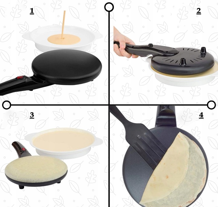 NALEŚNIKARKA ELEKTRYCZNA SZYBKA PATELNIA DO NALEŚNIKÓW BEZ UŻYCIA TŁUSZCZU