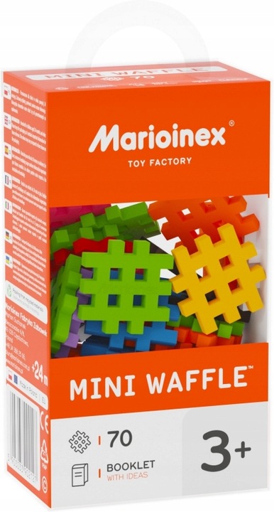 Klocki 70 elementów. Mini Waffle. Mario-inex.
