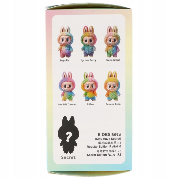 LABUBU TĘCZOWY GRAJĄCE ŚPIEWAJĄCE MASKOTKA BRELOK FIGURKA PLUSZAK