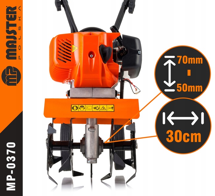 GLEBOGRYZARKA Spalinowa KULTYWATOR do gleby ziemi 30cm z REGULACJĄ MP0370