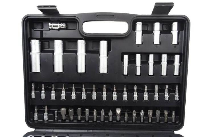 ZESTAW NARZĘDZI KLUCZY NASADOWYCH NASADKI I BITY 94 EL. 1/2" 1/4" 10-32