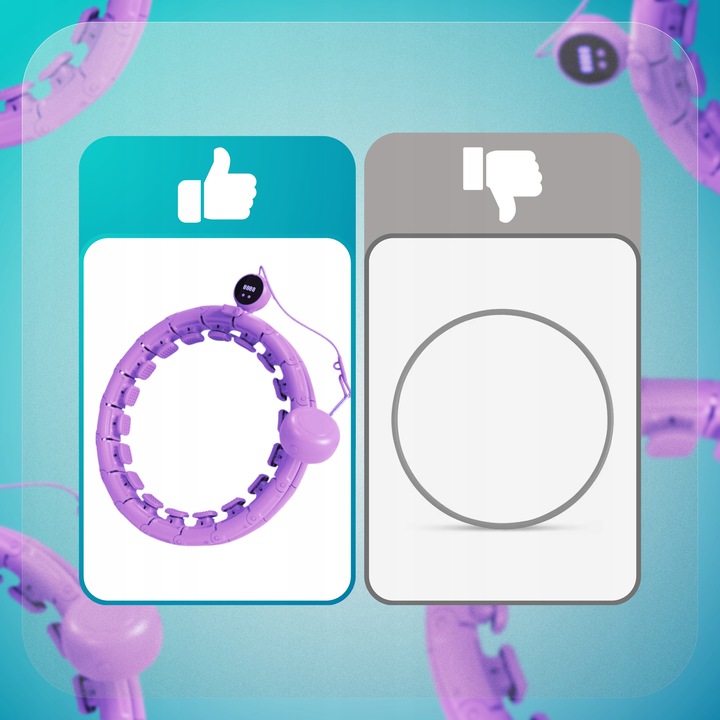 HULA HOP Z LICZNIKIEM I OBCIĄŻENIEM ODCHUDZAJĄCE KOŁO DO ĆWICZEŃ PLUS SIZE