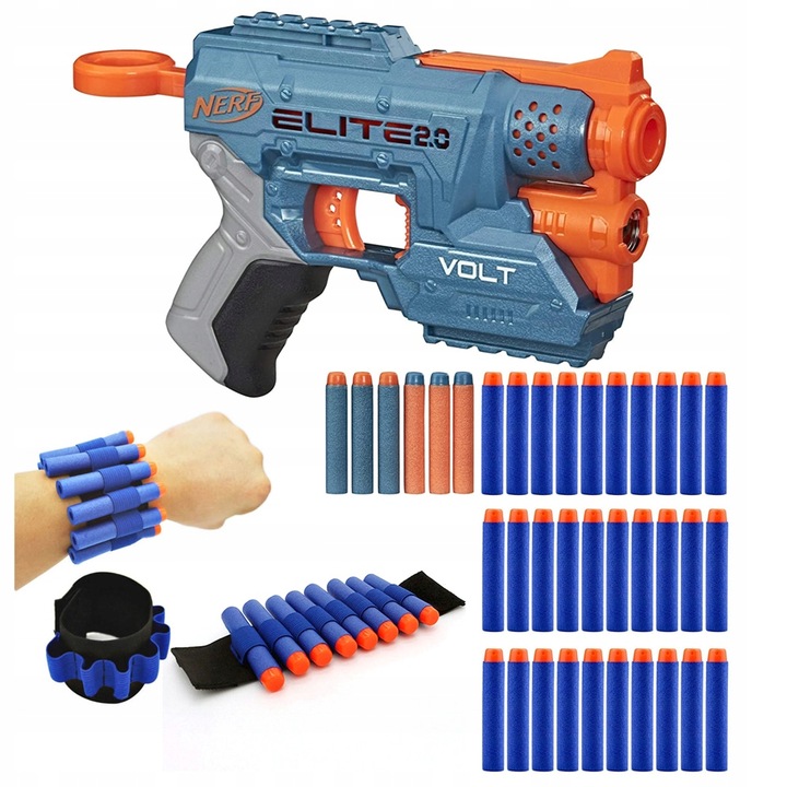 Pistolet NERF VOLT ELITE 2.0 +celownik laserowy + DODATKI STRZAŁKI OPASKA