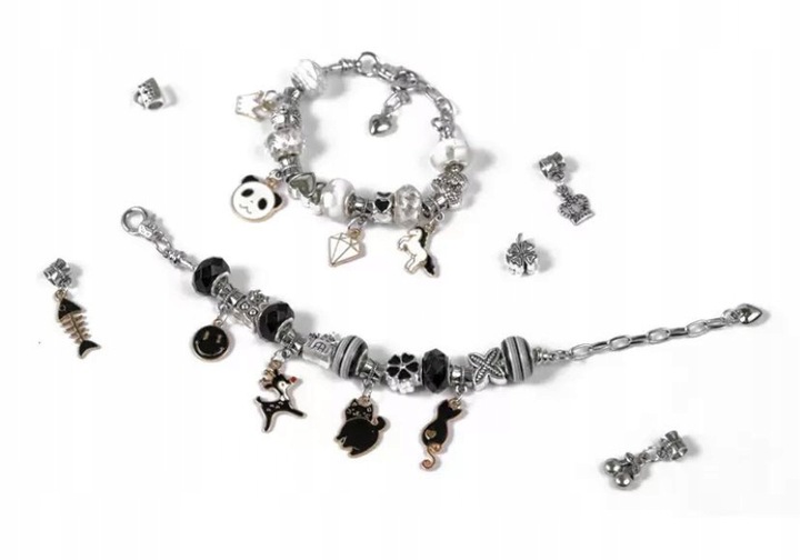 ZESTAW DO ROBIENIA BRANSOLETEK NASZYJNIKÓW KREATYWNY PREZENT DLA DZIECI