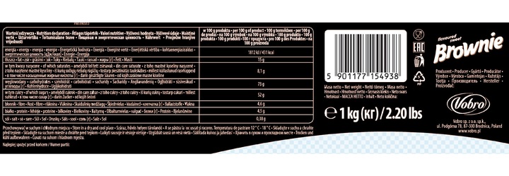 VOBRO Cukierki BROWNIE 1KG