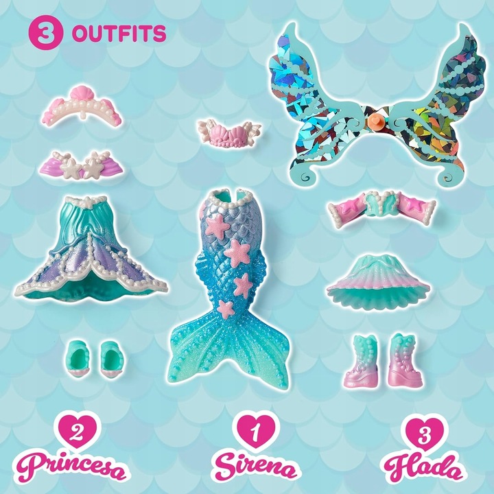 KookyLoos lalka laleczka Pearl Fairytale Mix & Match syrenka wróżka nowość