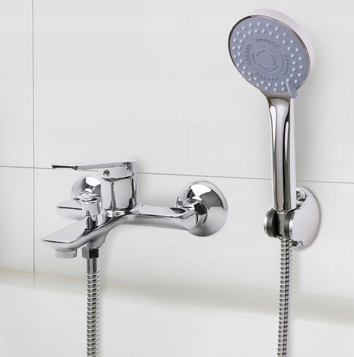 Bateria wannowa z prysznicem i wężem ścienna kran do wanny prysznic YOKA