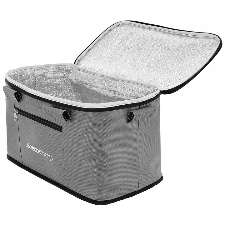 Torba termiczna NA PLAŻĘ PIKNIK składana konstrukcja KOSZYK 24L z rączką