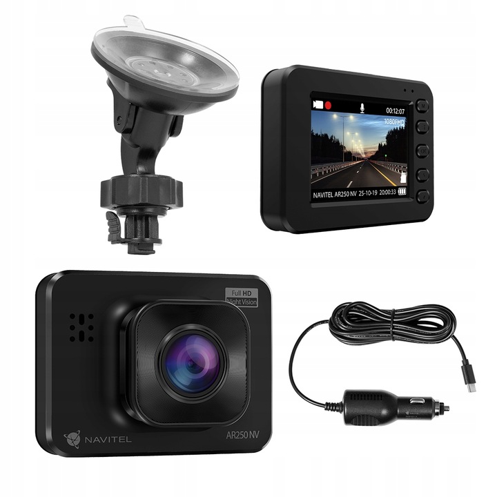 Wideorejestrator Navitel AR250 NV - Auto-Start, G-sensor, tryb parkingowy