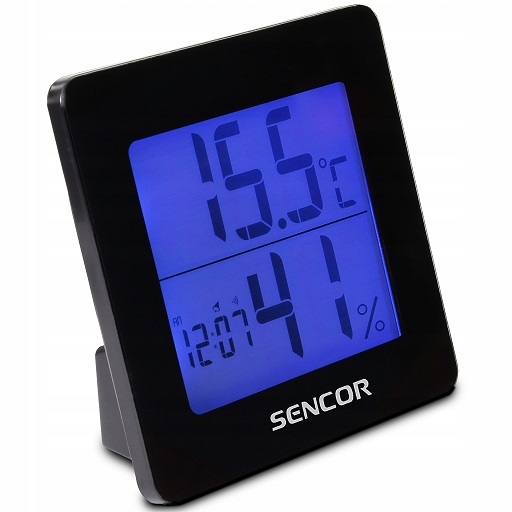 TERMOMETR POKOJOWY WILGOTNOŚCIOMIERZ ZEGAREK LCD + GRATIS