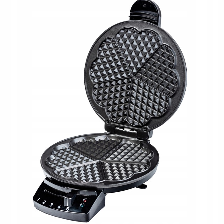 Gofrownica Ravanson GR-7010 1200 W czarne serce pyszne gofry