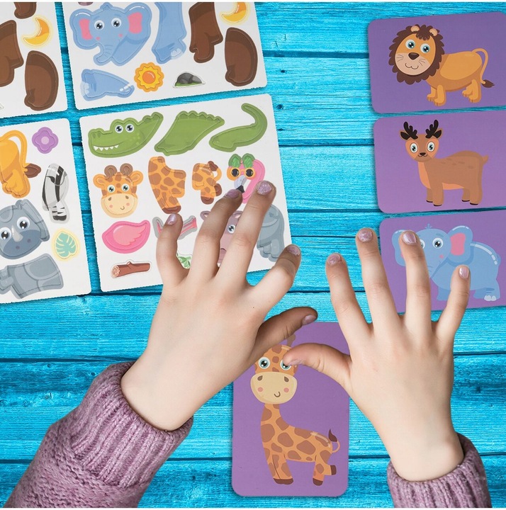 Książka układanka magnetyczna edukacyjna Safari Zwierzęta ZOO dla Dzieci