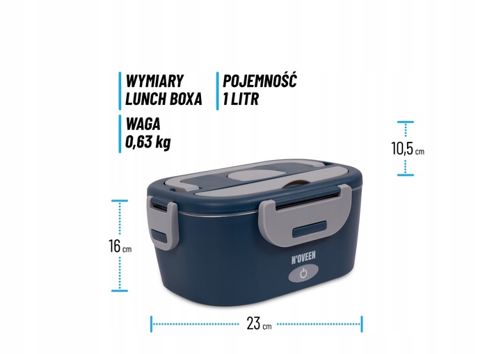 Lunch BOX TERMOS NA JEDZENIE PODGRZEWACZ DO AUTA 12/24/230V