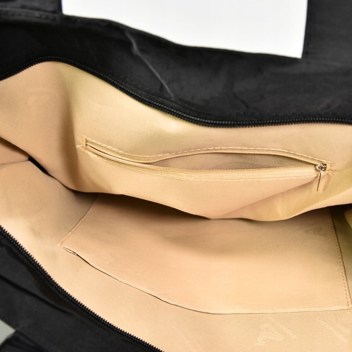 TORBA NA RAMIĘ DAMSKA CZARNA MIEJSKA NA ZAMEK PRAKTYCZNA POJEMNA LEKKA