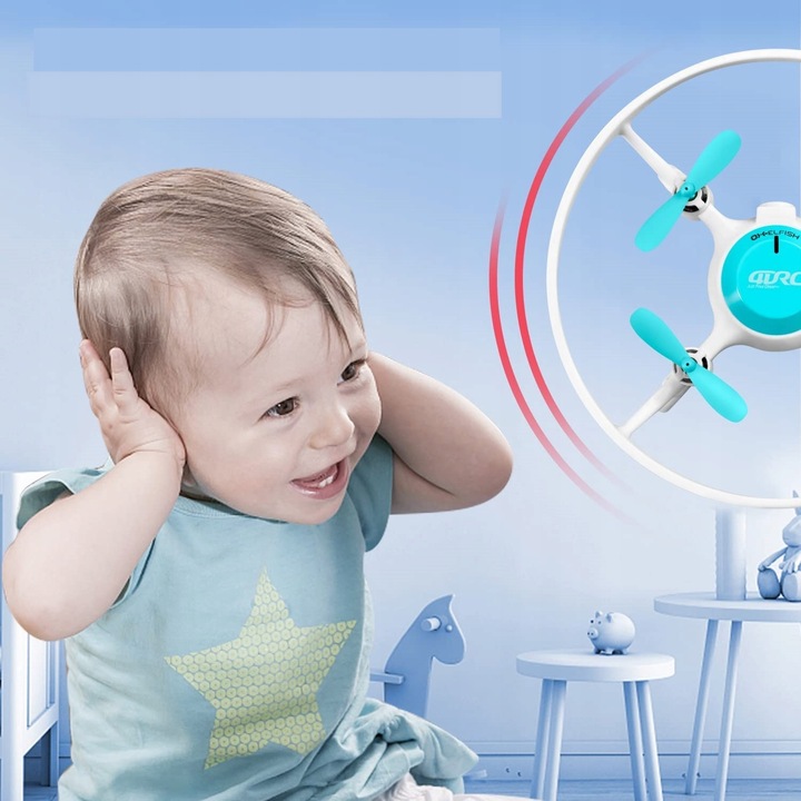 MINI DRON ŁADOWARKA AKUMULATOR OSŁONA PILOT ZAPASOWE ŚMIGŁA AKROBACJE LED