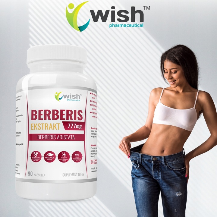 BERBERIS 777mg Niski Cukier Apetyt Odchudzanie Berberys Berberyna 90 kap