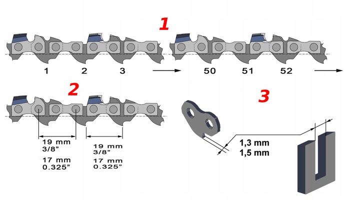 ŁAŃCUCH 20" NAC 76 OG 0,325 X 1,5 CST61-50AC