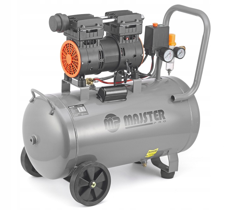 KOMPRESOR BEZOLEJOWY SPRĘŻARKA SEPARATOR 50L CICHY 60dB Majster Polska 0064